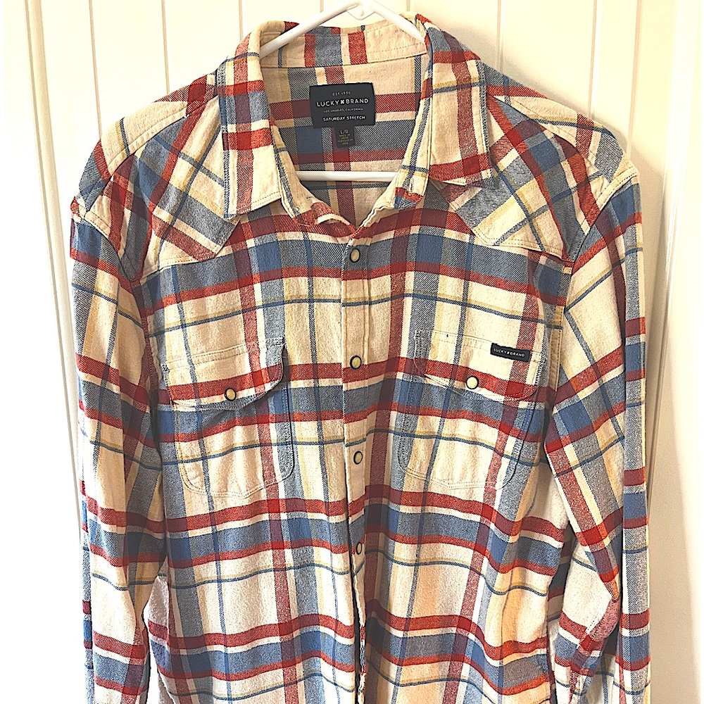 Lucky brand men’s button down flannel
